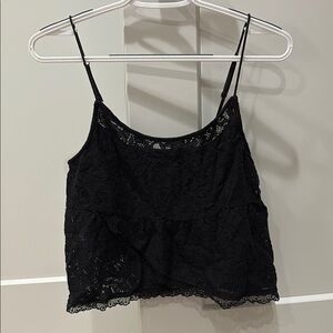 Hollister Black Lace Crop Camisole